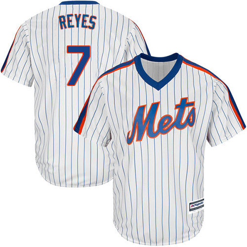 Mets #7 Jose Reyes White(Blue Strip) Alternate Cool Base Stitched Youth MLB Jersey